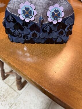 Women’s Kate Spade Leather Owl Makeup Bag/ PreOwned
